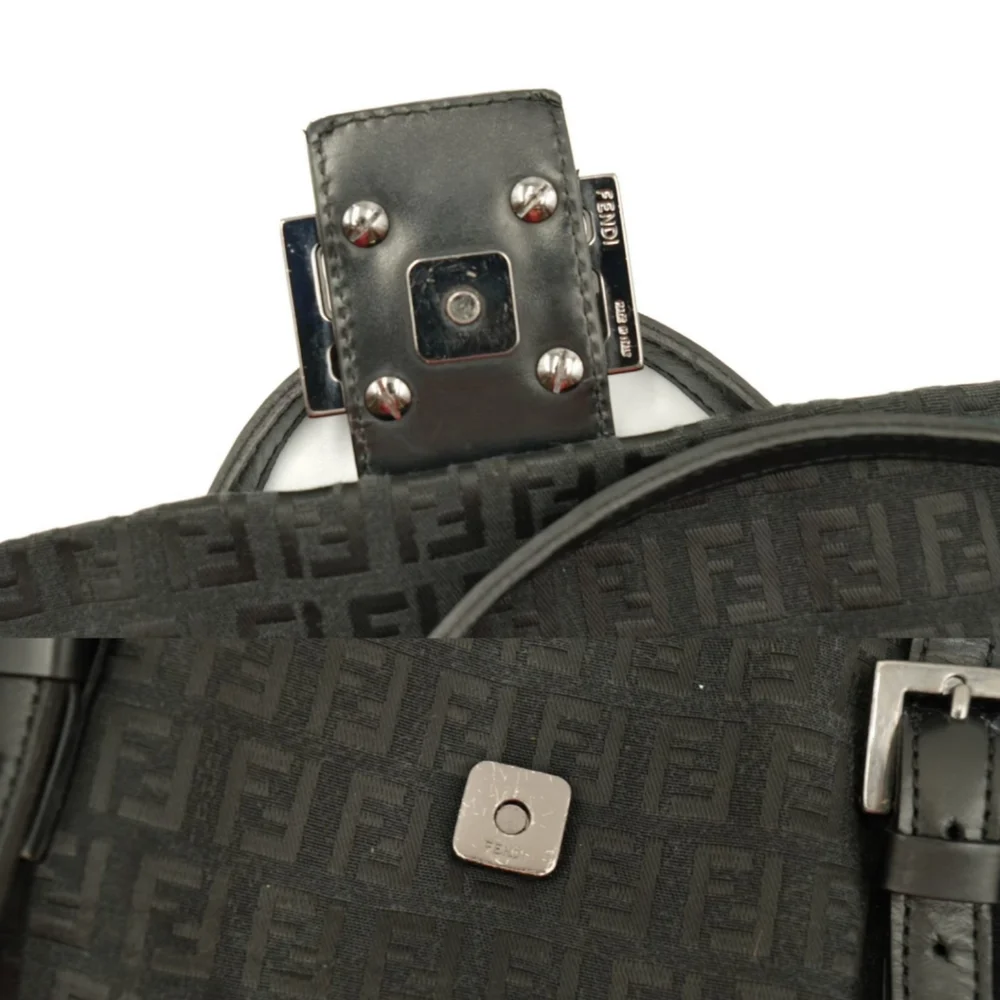 ❌️❌️SOLD❌️❌️J36💖 Fendi Vintage Black Flap Zucchino Shoulder Bag - Picture 13 of 16